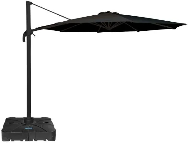 Roma parasol med rotation sort 3m